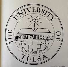 The original seal of the University of Tulsa as seen in Logsdon’s history of TU.